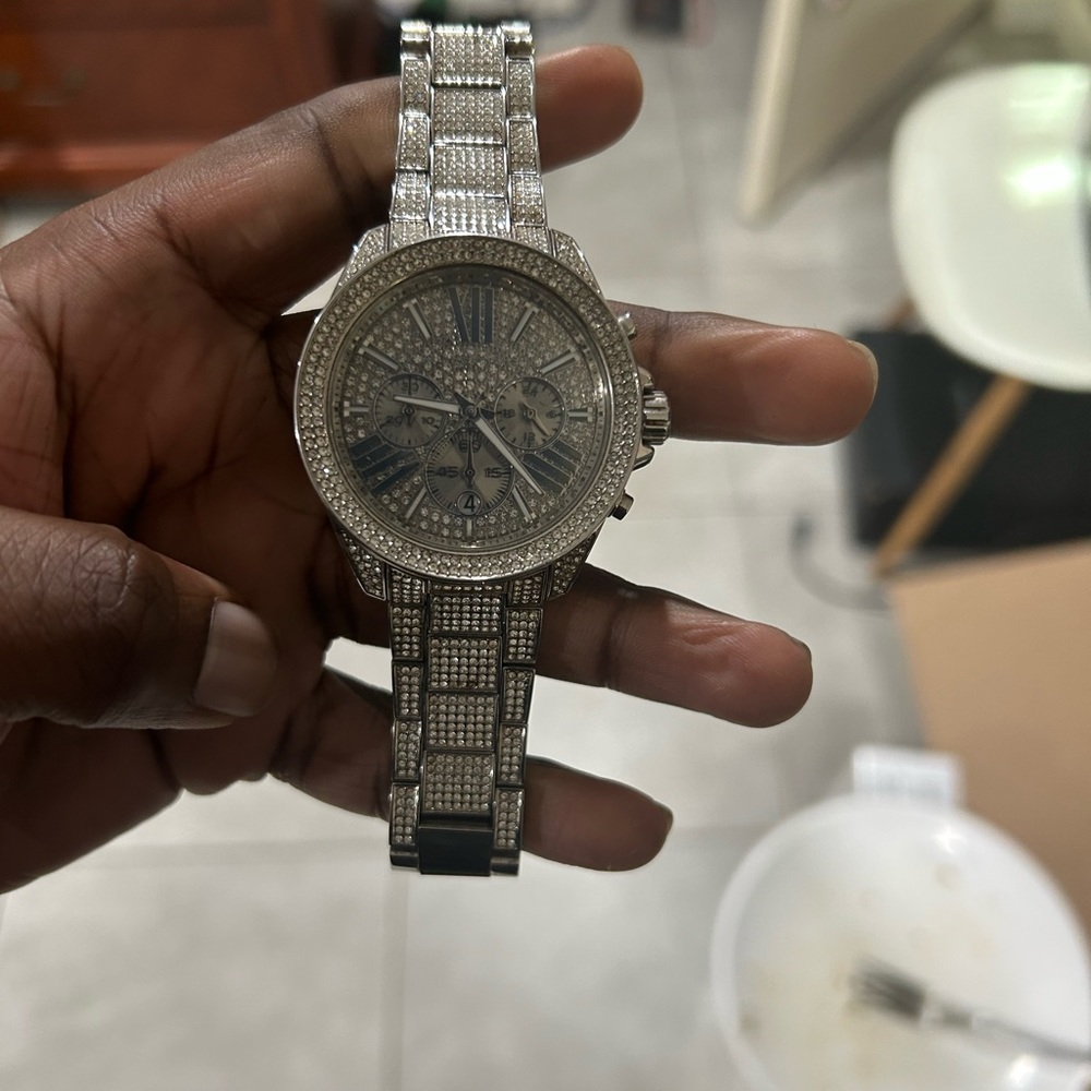 Michael Kors Oversized Camille Silver Tone Watch